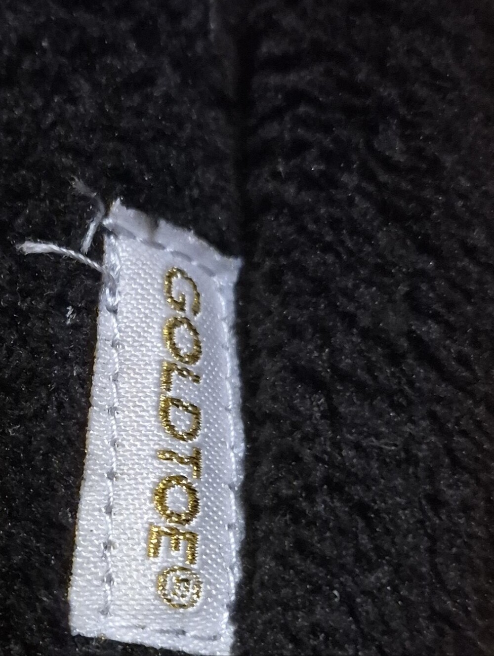 Gold Toe Black Plush Terry Ballet Slipper Socks Size 9